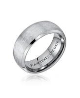 Bling Jewelry Religious Ichthys Jesus Fish Catholic Cross Couples Titanium Band Rings Matte Silver Tone