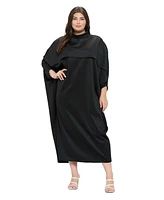 L I V D Plus Potter Cape Kaftan Midi Dress