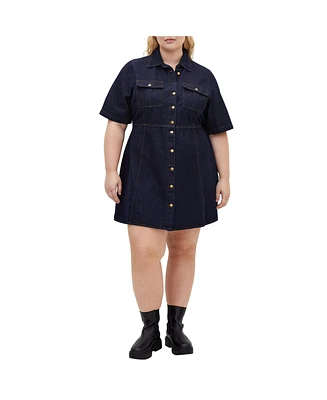 City Chic Plus Liv Denim Dress