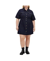 City Chic Plus Liv Denim Dress