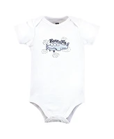 Hudson Baby Boys Cotton Bodysuits, Born To Fly, Preemie