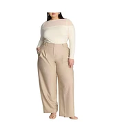 Eloquii Plus Size Trouser With Waistband Tabs