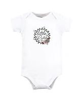 Hudson Baby Girls Cotton Bodysuits, Mamas Bestie Flower, Preemie