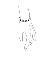Bling Jewelry White Baroque Freshwater Pearl Strand Bracelet with Black Cord String