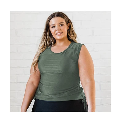 Calypsa Plus Size Closed Back Maya Swim Top