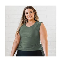 Calypsa Plus Size Closed Back Maya Swim Top