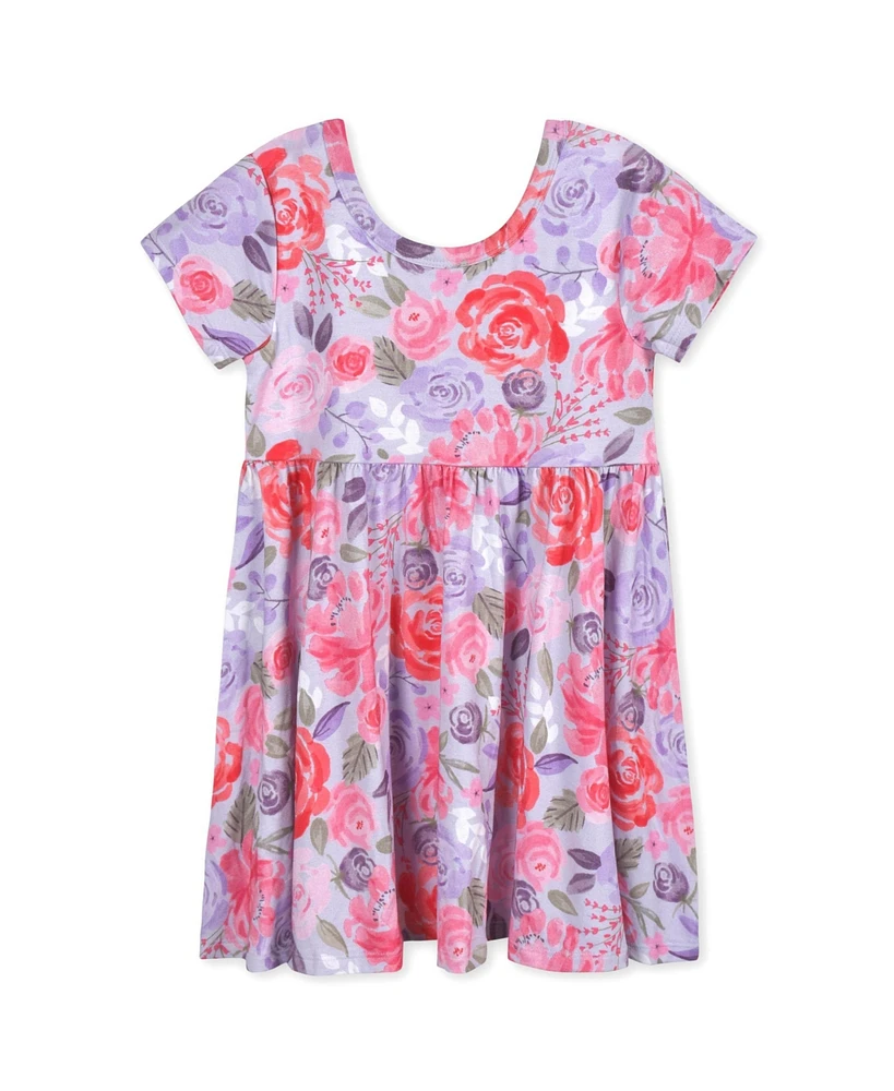 Gerber Toddler Girls Pink Lemonade Short Sleeve Twirl Dress