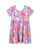 Gerber Toddler Girls Pink Lemonade Short Sleeve Twirl Dress