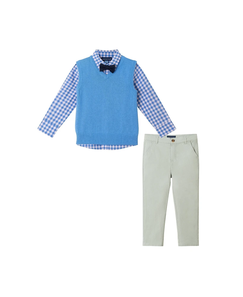 Andy & Evan Toddler Boys Toddler/Child Long Sleeve Buttondown Pant Set