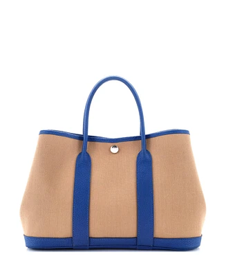 Pre-Owned Hermes 30 Garden Party Tote Toile and Leather