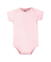 Hudson Baby Girls Cotton Bodysuits, Happy Girl, Preemie