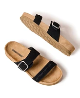 Minnetonka Women's Gideon Suede 2-Strap Buckle Sandals
