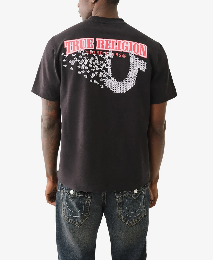 True Religion Men's Short Sleeve Mini Buddha T-Shirt