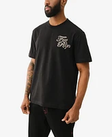 True Religion Men's Short Sleeve Multi Logo T-Shirt