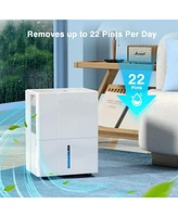 Zafro 25-Pint Dehumidifier for Home & Bedrooms, 2000 Sq. Ft. Coverage, 1.2Gal Water Tank, Smart Controls & Timer for Medium Rooms