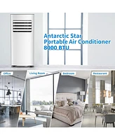 Zafro 8,000 Btu Portable Air Conditioners Cool Up to 350 Sq.Ft, 4 Modes Portable Ac with Remote Control/Large Led Display/24Hrs Timer/Installation Kit