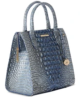 Brahmin Small Caroline Melbourne Embossed Leather Satchel