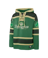 '47 Brand Men's Kelly Green New York Rangers St. Patrick's Day McLucky Superior Lacer Pullover Hoodie