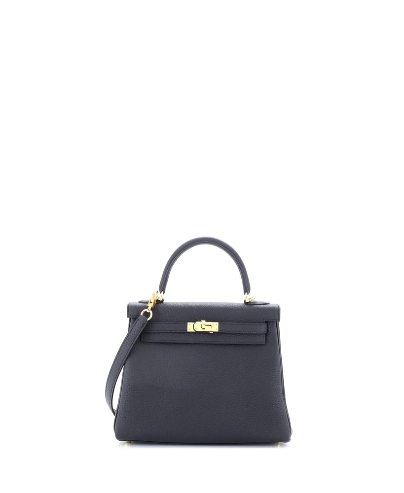 Pre-Owned HERMES Kelly Handbag Togo with Gold Hardware