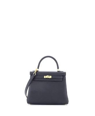 Pre-Owned HERMES Kelly Handbag Togo with Gold Hardware
