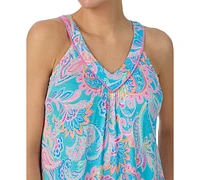 Ellen Tracy Women's Sleeveless Paisley Nightgown