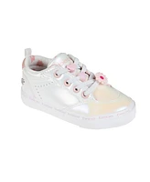 Bebe Toddler Girls Printed Flower Lining with Charms Sneakers