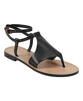Marc Fisher Ltd Women's Lille Ankle Strap Flat Thong Sandals