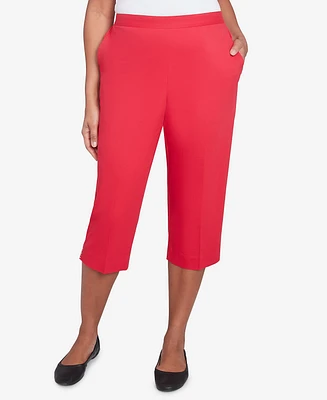 Alfred Dunner Women's Land of The Free Star-Studded Capri Pants