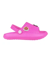 Bebe Toddler Girls Logo and Charms Slide Sandals