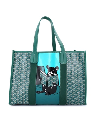 Pre-Owned Goyard Mm Villette Tote Printed Coated Canvas