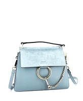 Pre-Owned Chloe Small Faye Top Handle Bag Leather and Suede