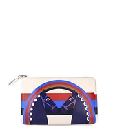 Pre-Owned Hermes Carre Pocket Long Pouch Printed Swift