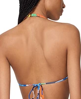 kate spade new york Women's Printed Tie-Front Bikini Top