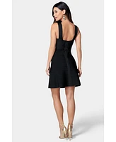 Bebe Women's Bandage V-neck A-line Dress