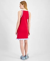 Tommy Hilfiger Women's Cotton Ruffled-Hem Mini Dress