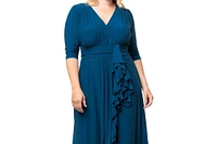 Kiyonna Plus Veronica Ruffled Evening Gown