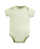 Touched by Nature Baby Boys Organic Cotton Bodysuits, Peas And Thank You, Preemie