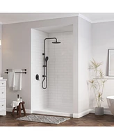 Casainc 48"W X 36"D Solid Surface Single Threshold Shower Base Anti-Slip Shower Pan