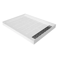 Casainc 48"W X 36"D Smc Single Threshold Shower Base Anti-Slip Shower Pan