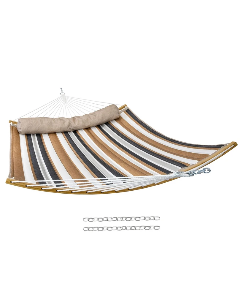 Outdoor Hammock with Spreader Bar - 450-Pound Capacity Curved Mountainside