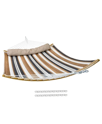 Outdoor Hammock with Spreader Bar - 450-Pound Capacity Curved Mountainside