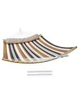 Outdoor Hammock with Spreader Bar - 450-Pound Capacity Curved Mountainside