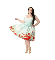 Unique Vintage Plus 1950s Sweetheart Sleeveless Swing Dress