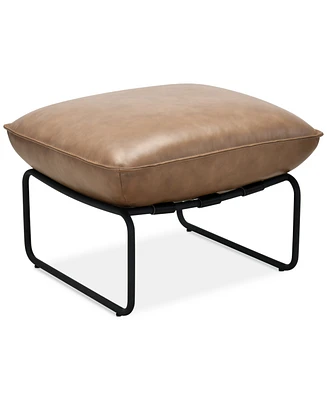 Briannie Leather Ottoman, Exclusively at Macy's