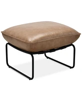Briannie Leather Ottoman, Exclusively at Macy's