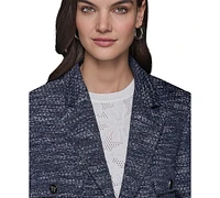 Karl Lagerfeld Paris Women's Tweed Cropped Jacket
