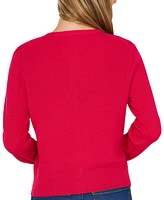 CeCe Women's Button-Front Knit Cardigan