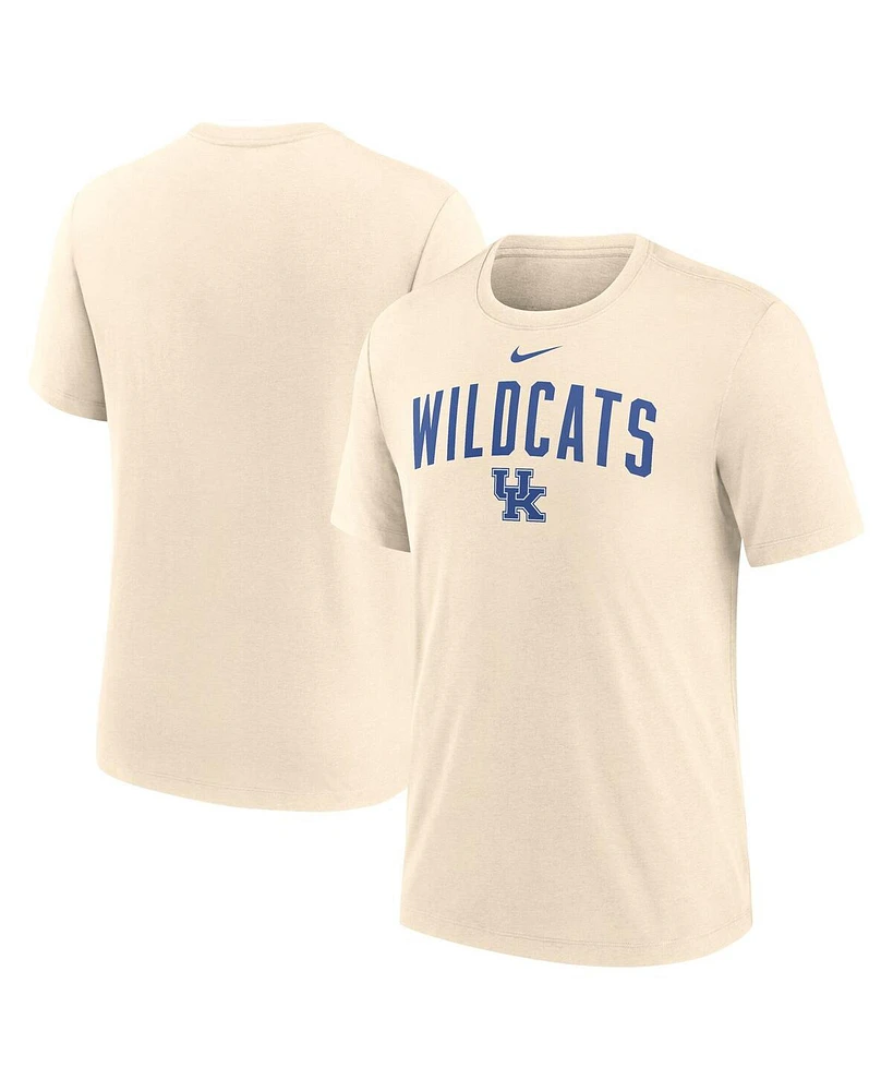 Nike Men's Cream Kentucky Wildcats Natural Arch Logo Tri-Blend T-Shirt