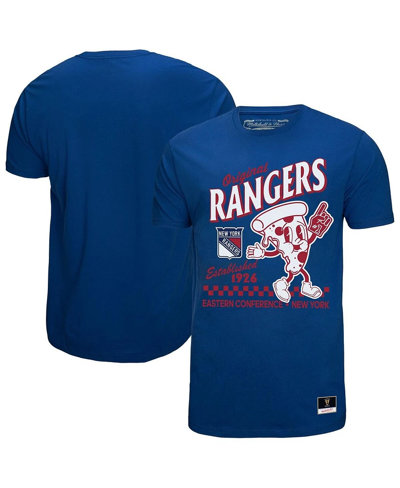 Mitchell & Ness Men's Blue New York Rangers Local Food T-Shirt