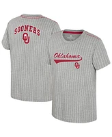 Colosseum Big Boys and Girls Heather Gray Oklahoma Sooners Airball Baseball T-Shirt